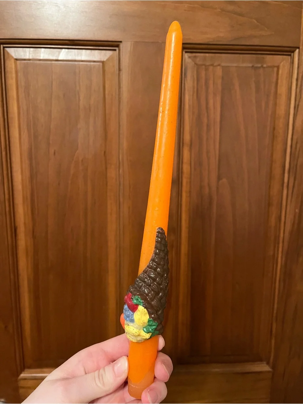 Orange Decorative Thanksgiving Harvest Candle